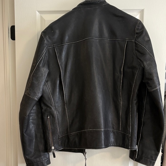 Diesel Men's Black Leather Jacket - Picture 5 of 5